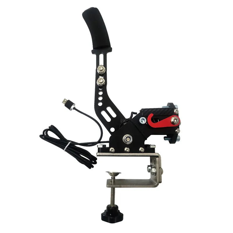 PC USB racing simulator handbrake with aluminium and stainless steel construction in five colour options