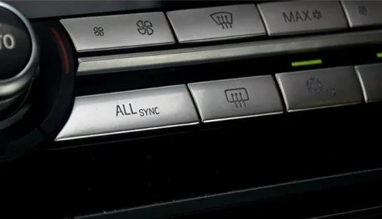 Automotive silver air conditioning button panel replacement kit showing multiple button set options