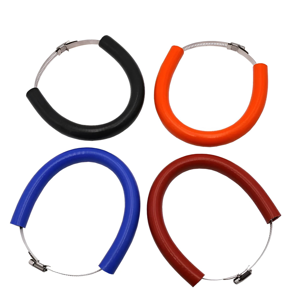 Universal motorcycle exhaust pipe anti-drop gasket ring in black, blue, and orange colour options