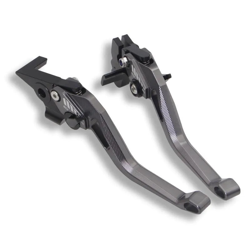 Motorcycle metal clutch handle pull rod in six colour options: black, blue, gold, red, titanium, orange.