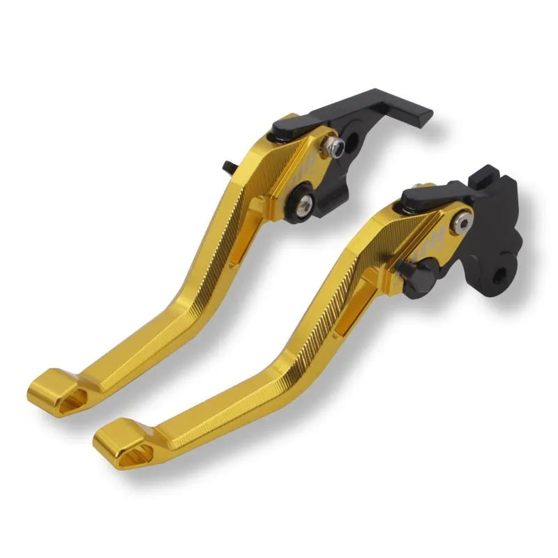 Motorcycle metal clutch handle pull rod in six colour options: black, blue, gold, red, titanium, orange.
