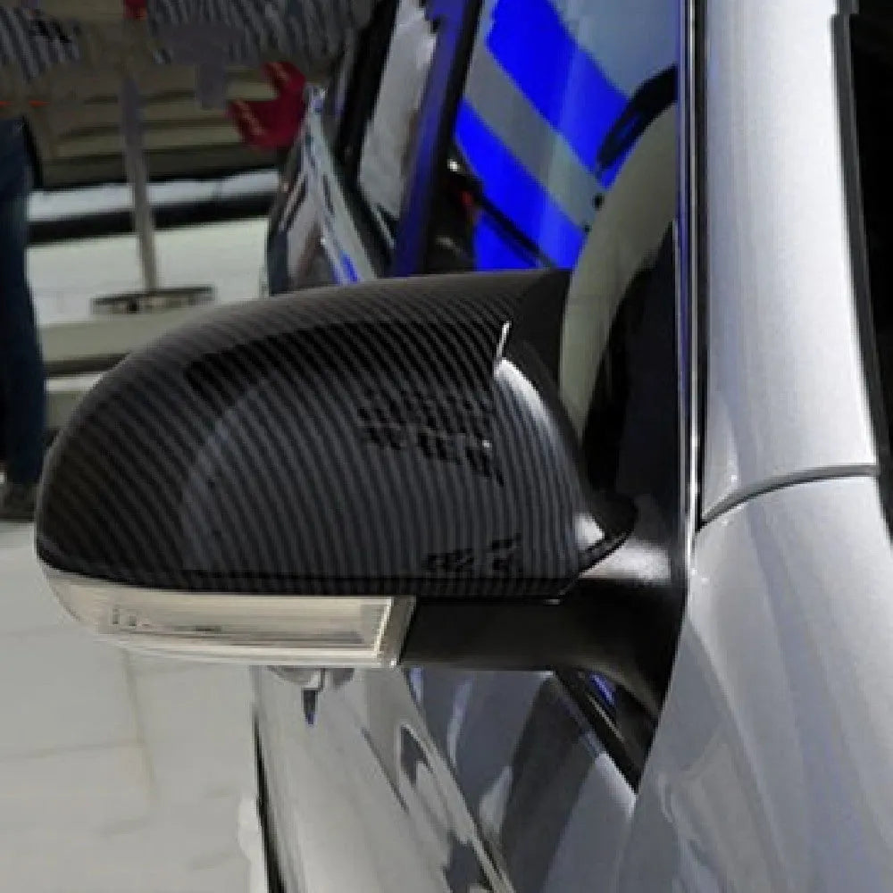 Volkswagen Sagitar mirror housing pair in horn bright black plastic finish