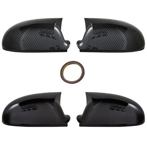 Volkswagen Sagitar mirror housing pair in horn bright black plastic finish