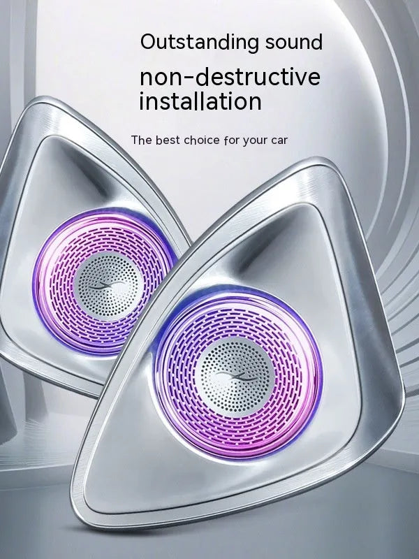 Pair of Burmester rotating tweeter speakers for Mercedes-Benz GLC, ABS construction.