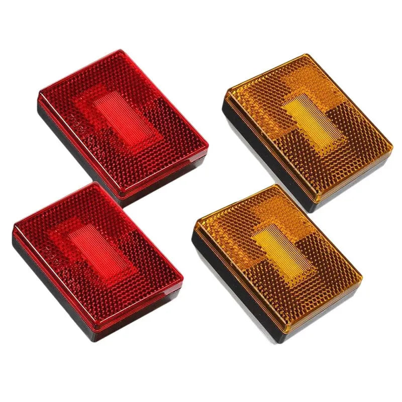 LED trailer side clearance lamp with transparent UV PC cover in red or yellow