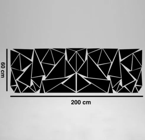 Roll of geometric pattern PET vinyl car wrap film measuring 200cm by 60cm for vehicle modification