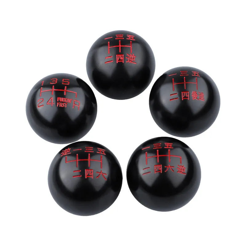 Aluminium alloy round gear shift head for cars in multiple colour options