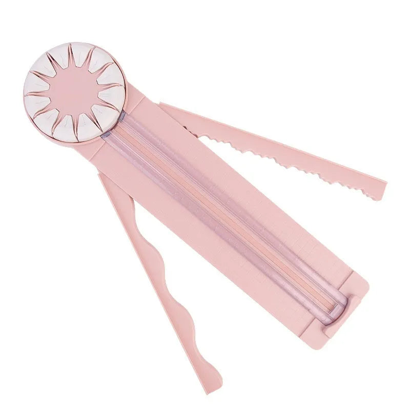Pink 12-in-1 paper cutting machine for A4 paper decorative edges
