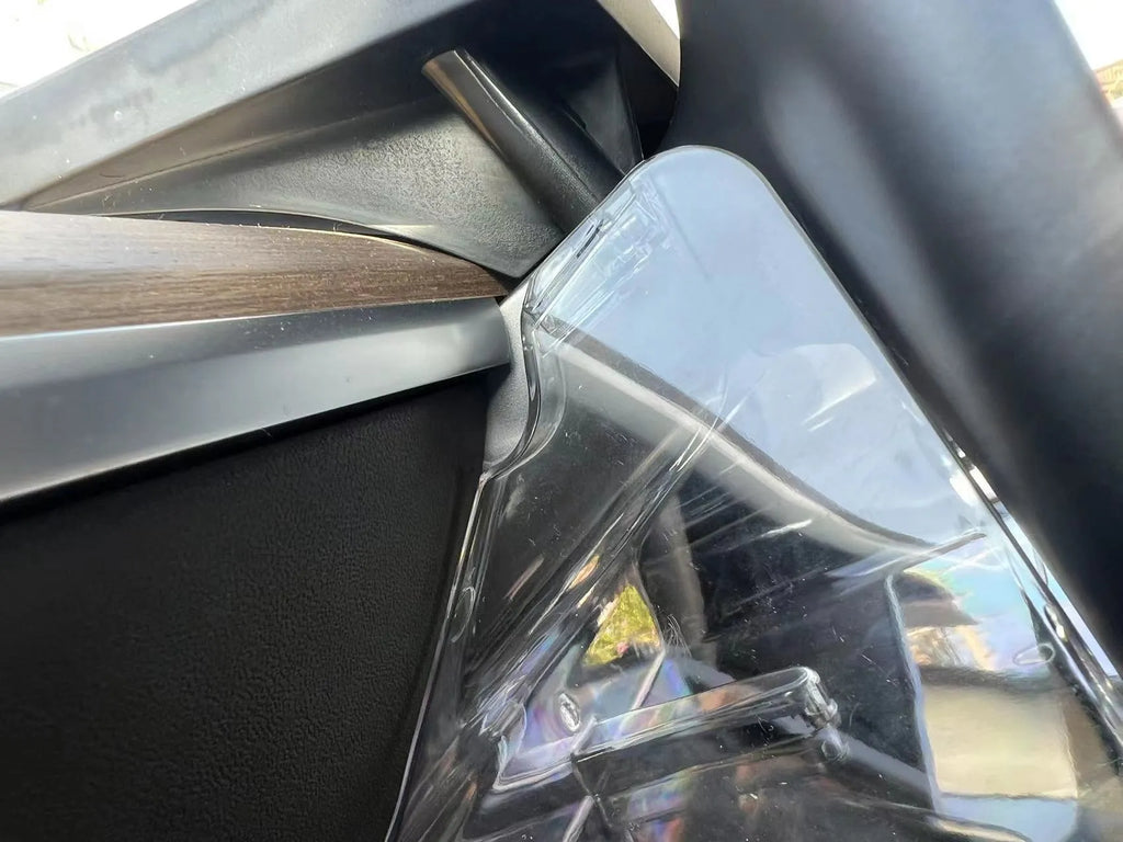 Black ABS plastic storage box for under the Tesla Model 3 and Y centre console screen.
