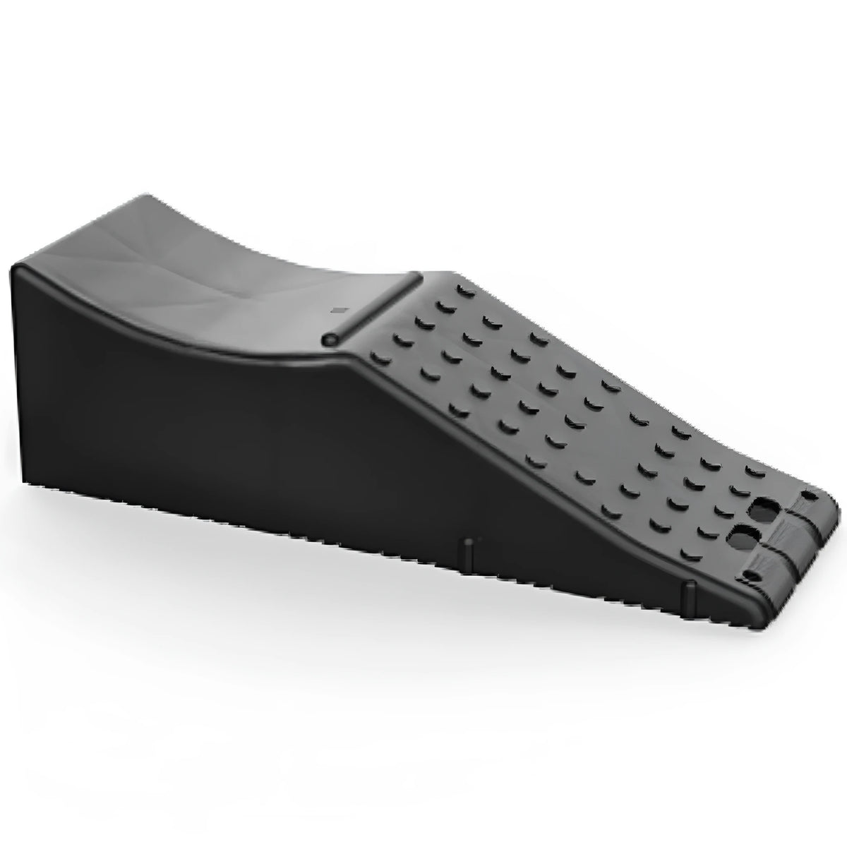 Black car seat pad with dimensions 55cm wide by 44cm deep by 33cm high