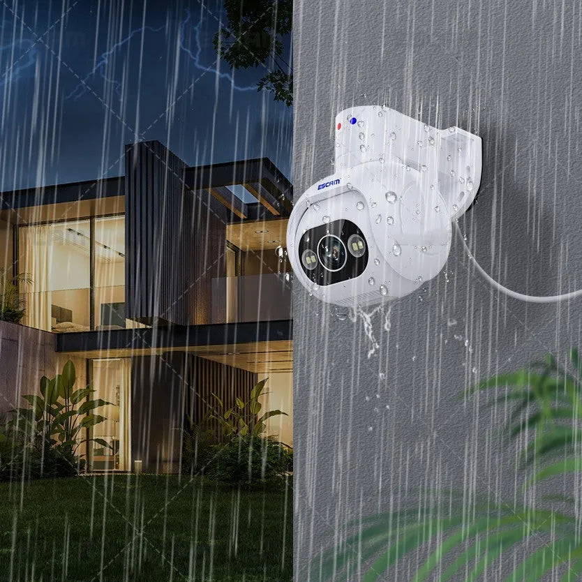 4MP H265 security camera with colour night vision and wall mount bracket