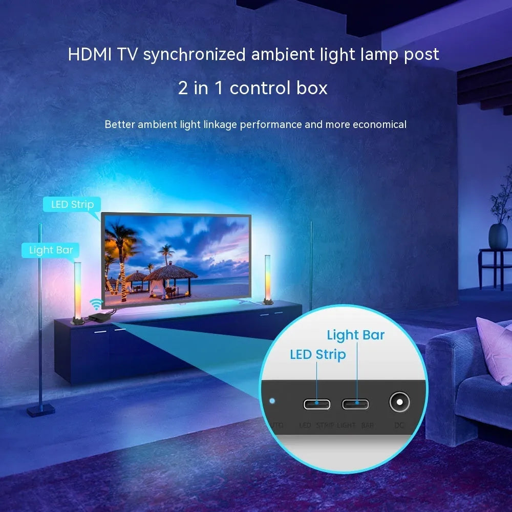 Smart LED TV backlight strip in plastic waterproof housing for 40-80 inch televisions