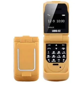Mini flip phone in six colours with small screen and flip cover design