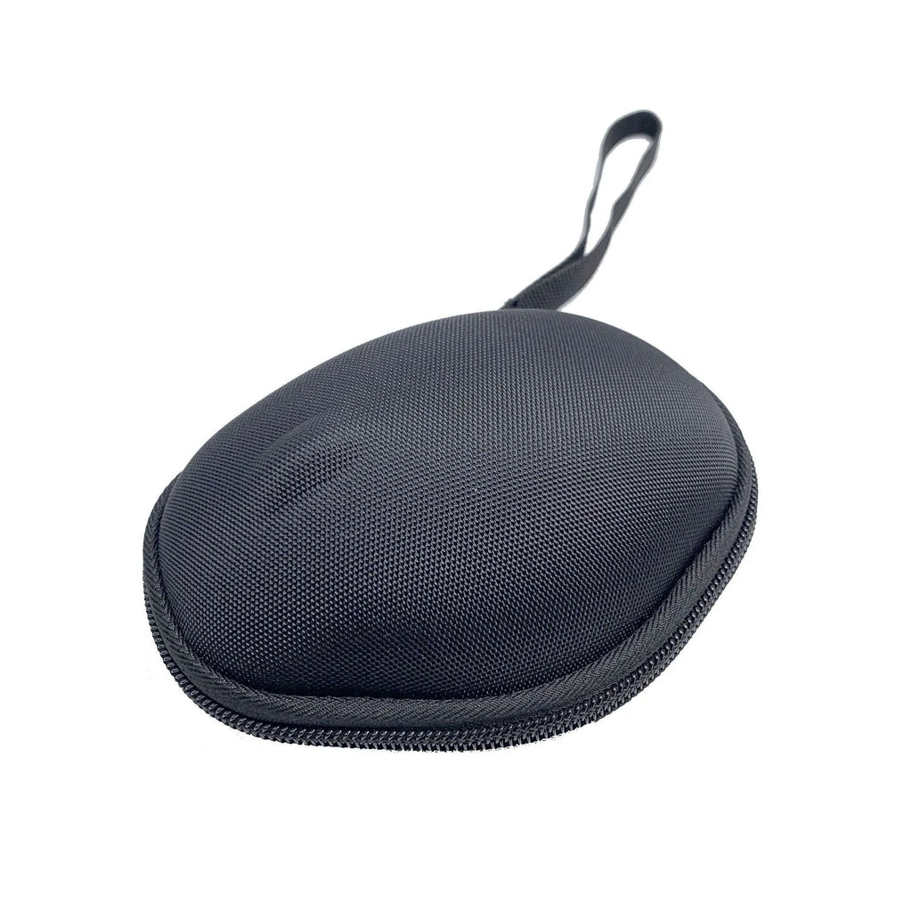 Black nylon mouse protection sleeve for Logitech M720 with grey EVA foam interior