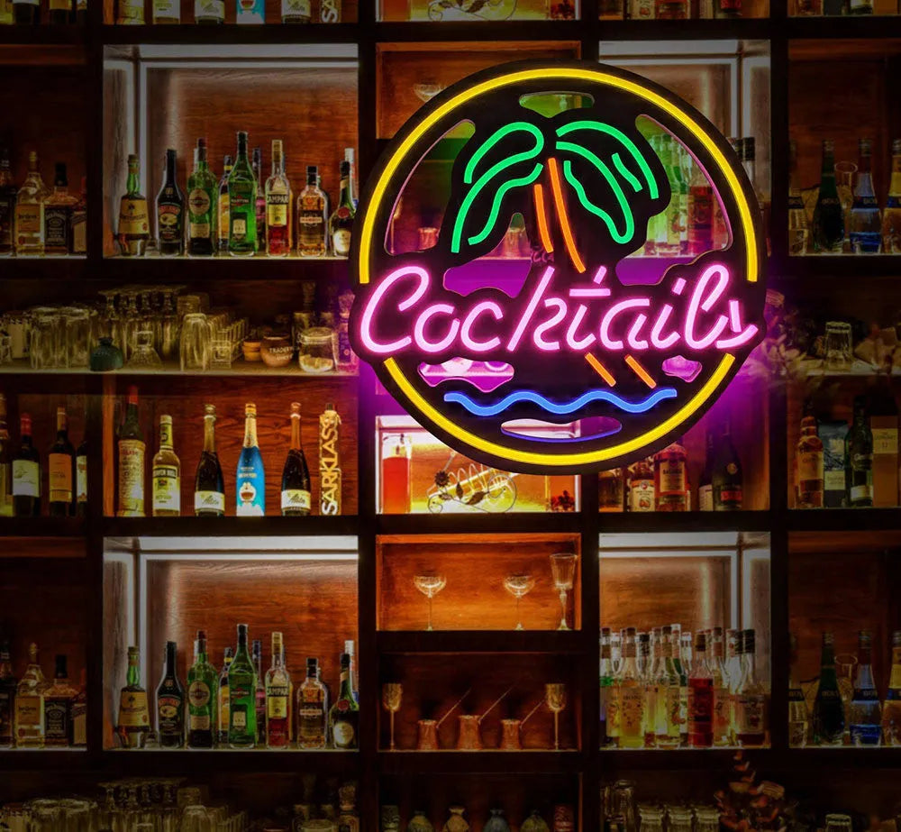 LED coffee neon billboard light for business interior decoration with mixed colours