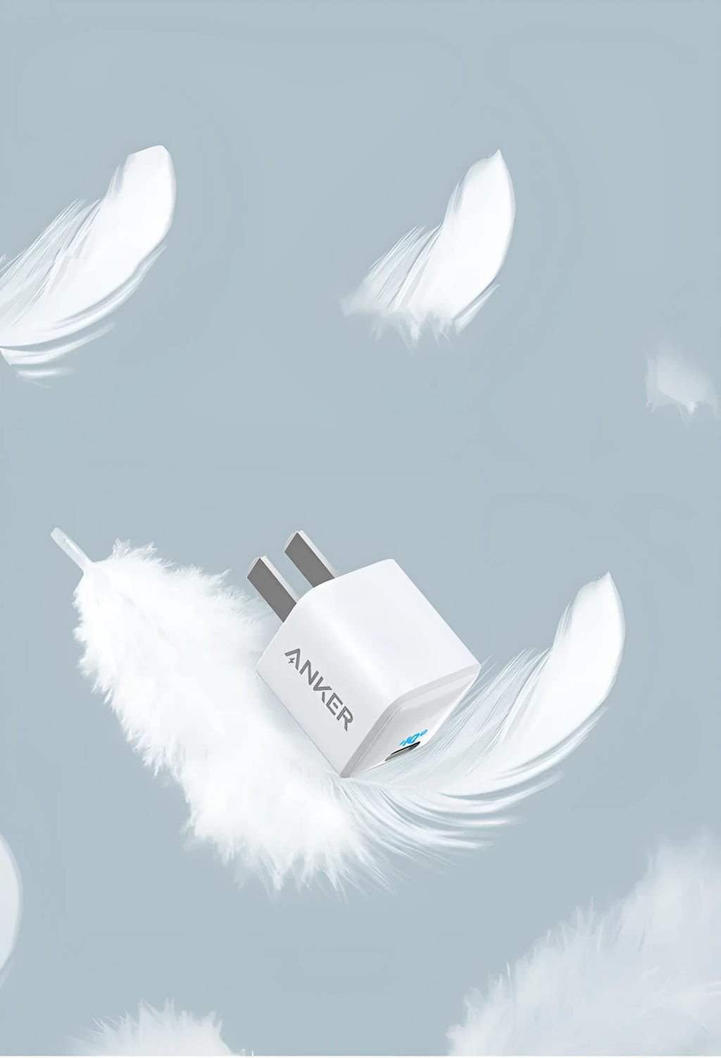 White 18W USB travel charger for mobile phone fast charging with 5V output