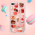 Transparent silicone iPhone case with a colourful ice cream cone design, shown on a phone.
