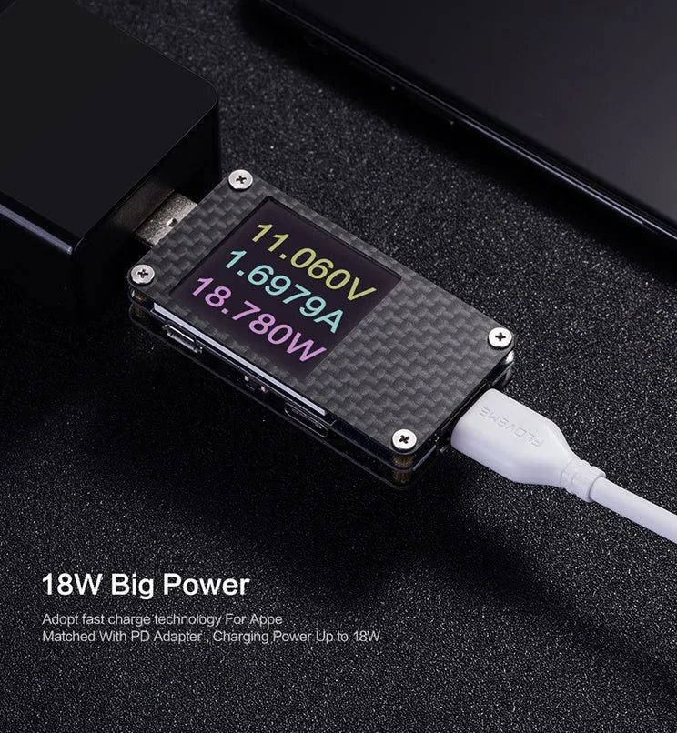 White USB-C to Lightning charging cable for iPhone on a plain background