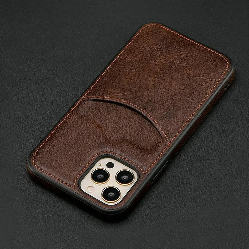 Dark blue PU leather protective case for iPhone on multiple model smartphones