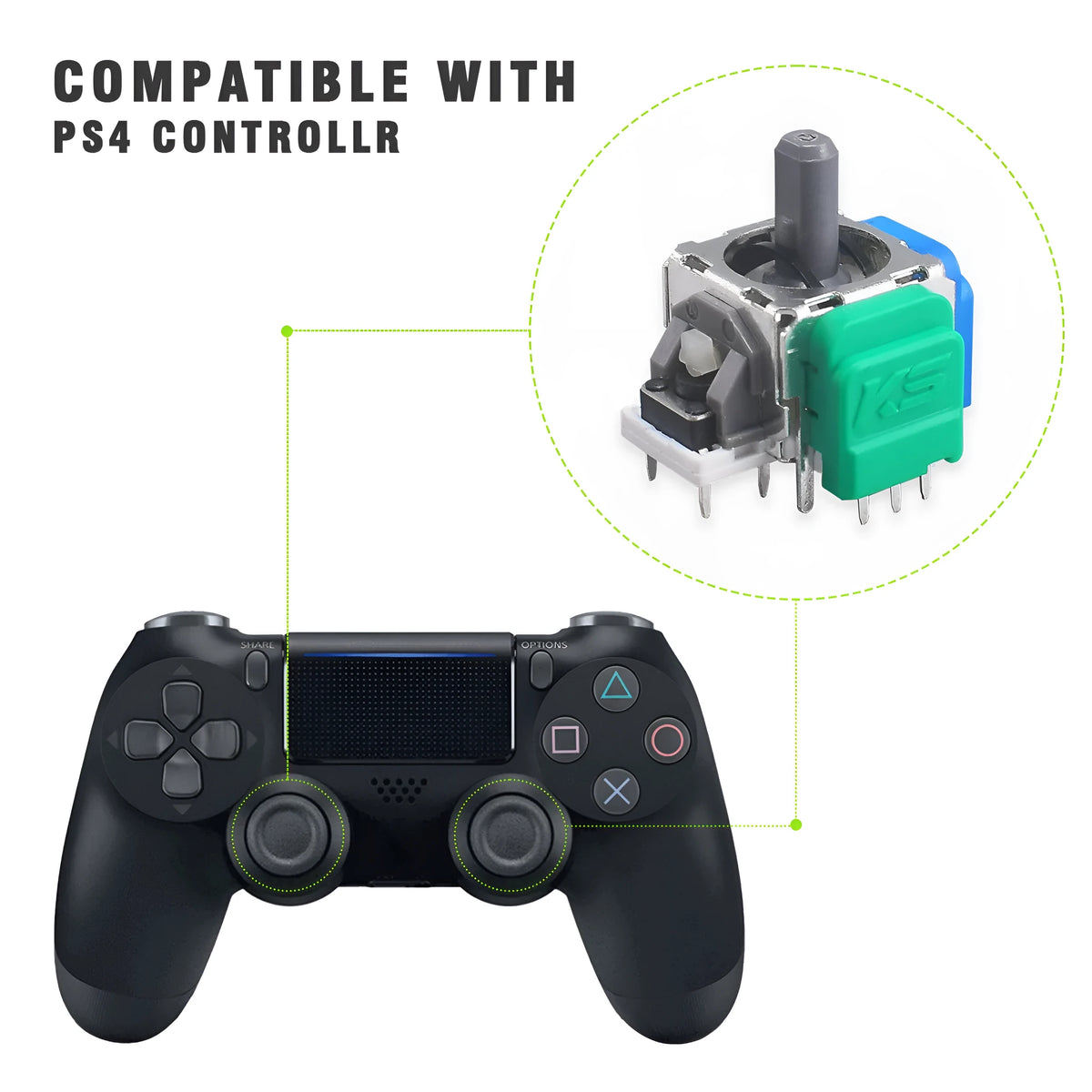 Hall electromagnetic rocker joystick component for PS5 PS4 Switch XBOX controller replacement