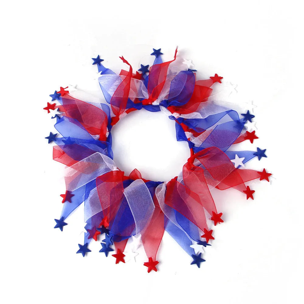 Tie-dye pattern pet collar in Christmas and Halloween colours with adjustable cloth construction