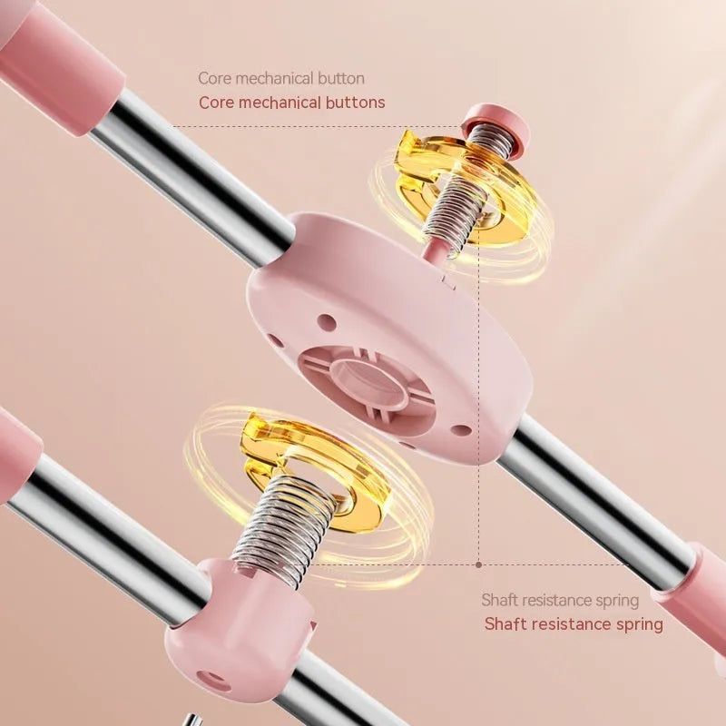 Children's adjustable open back stick for fitness body shaping with self-locking mechanism