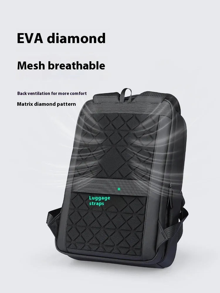 Graphite grey business backpack with USB charging port and 20L capacity