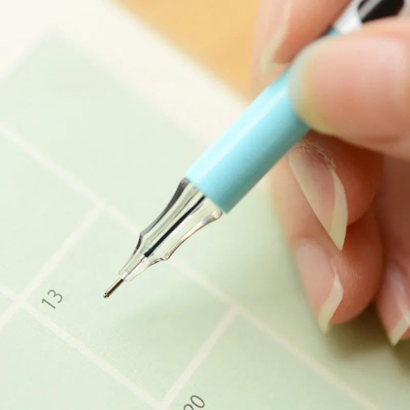 Set of 12 cow colour gel pens with 0.38mm fine tips arranged in a box