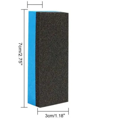 Automotive iron powder rust remover spray with blue square sponge and towel applicator options