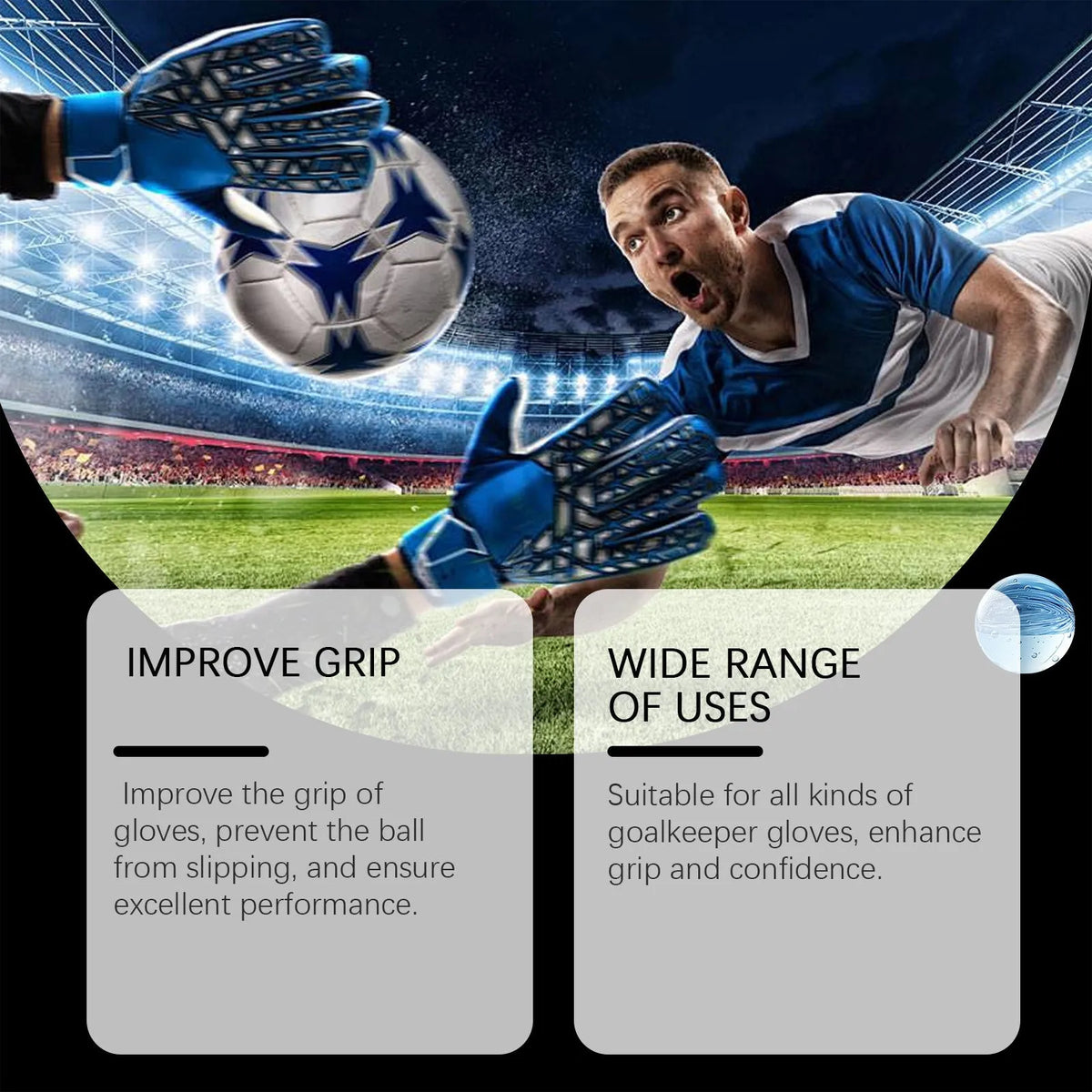 30ml goalkeeper gloves grip tackifier spray bottle for football goalkeeping use