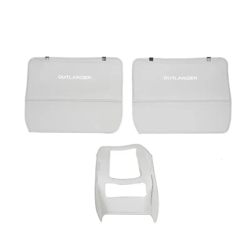 Three leather anti-kick pads for 2023 Mitsubishi Outlander seat and door protection