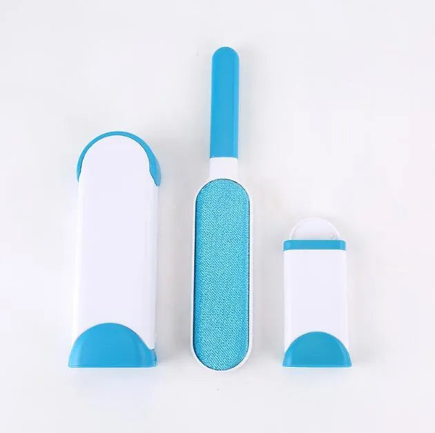 Self-cleaning pet hair removal comb brush for sofas with double-sided sticky roller