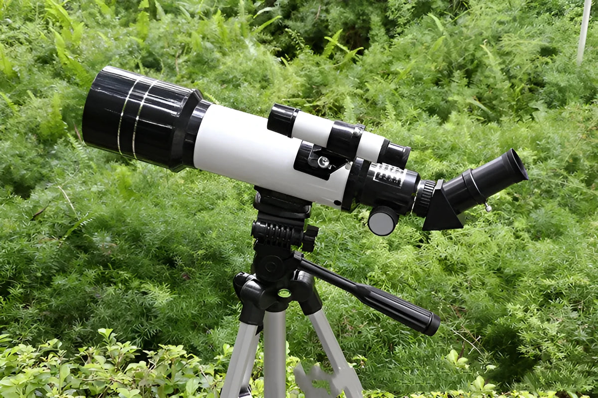 Children's dark blue astronomical telescope with monocular design and tripod for stargazing