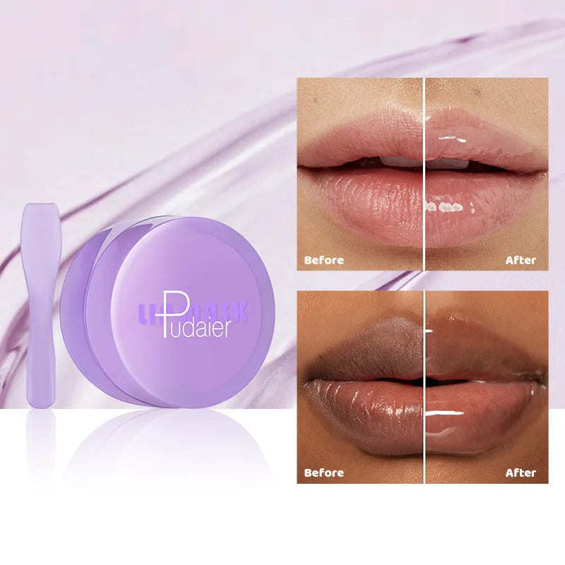 Exfoliating lip balm 10ml with plastic lip scraper tool and applicator