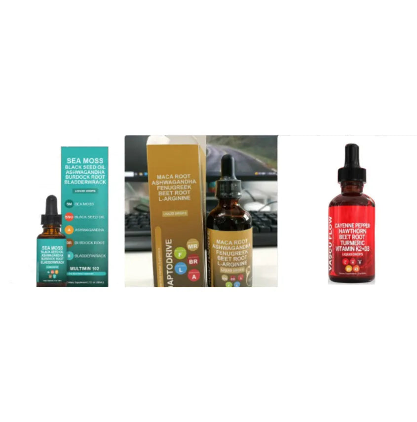 60ml bottle of Vitamin D3 K2 and Hawthorn Fruit liquid supplement drops