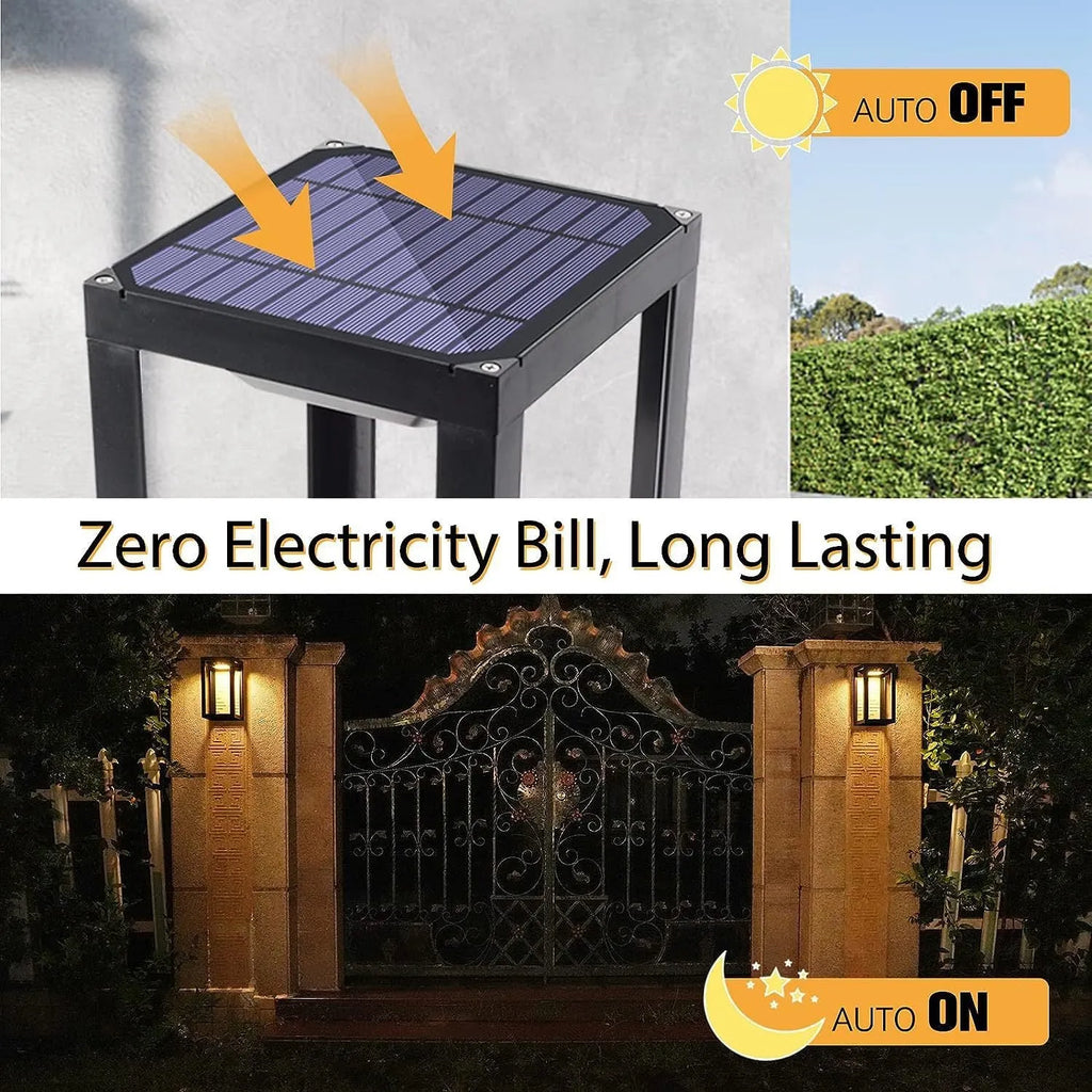 Modern Chinese outdoor solar wall lamp with plastic shell and IP65 waterproof rating