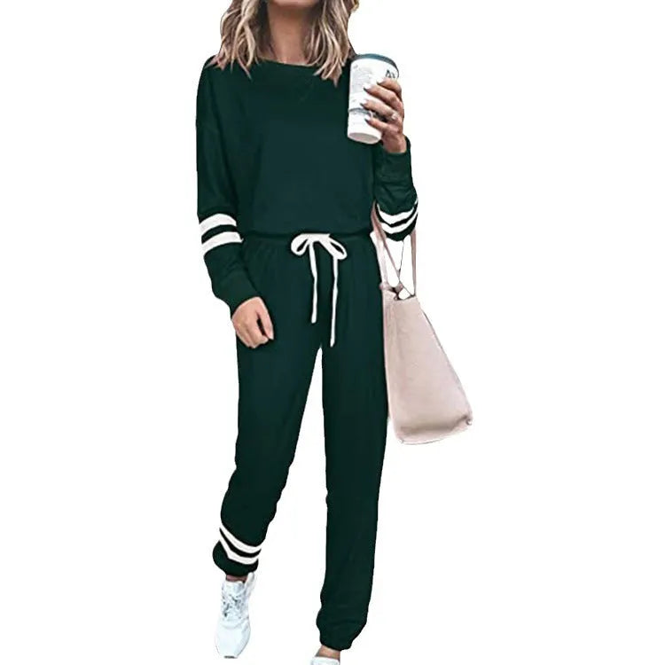 Women's plus size casual suit set in cotton blend fabric showing jacket and trousers in multiple colour options