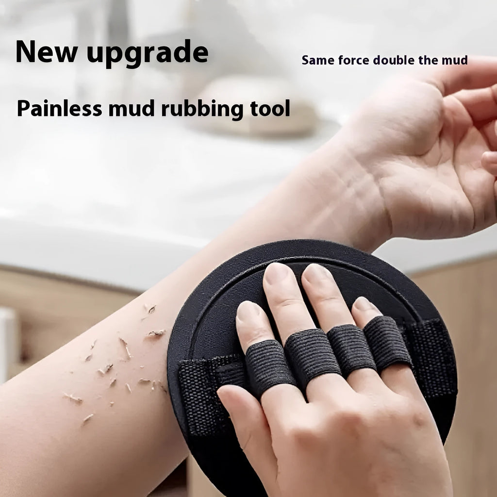 Women's finger style rubber bath gadget with round cake lace design for shower use