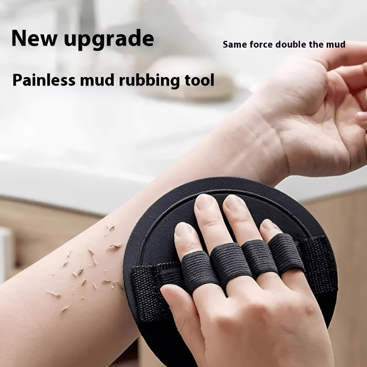 Women's finger style rubber bath gadget with round cake lace design for shower use