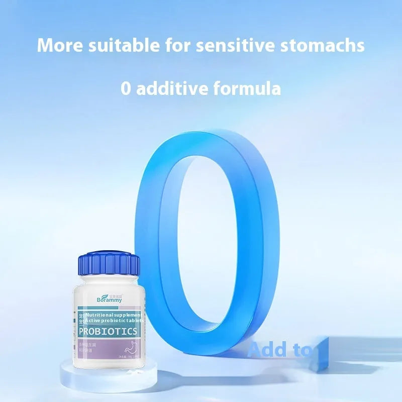 Bottle of 180 Active Probiotic Tablets for dog and cat digestive health