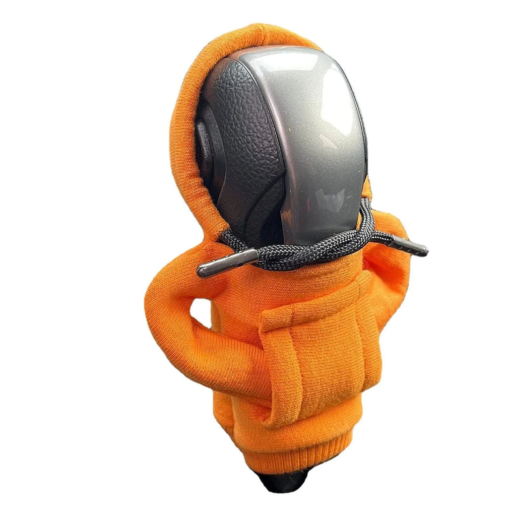 Cloth gear shift knob cover measuring 13 by 8 cm in various colours