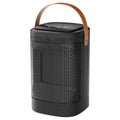 Grey digital hot and cold air heating radiator with touch screen display and remote control.