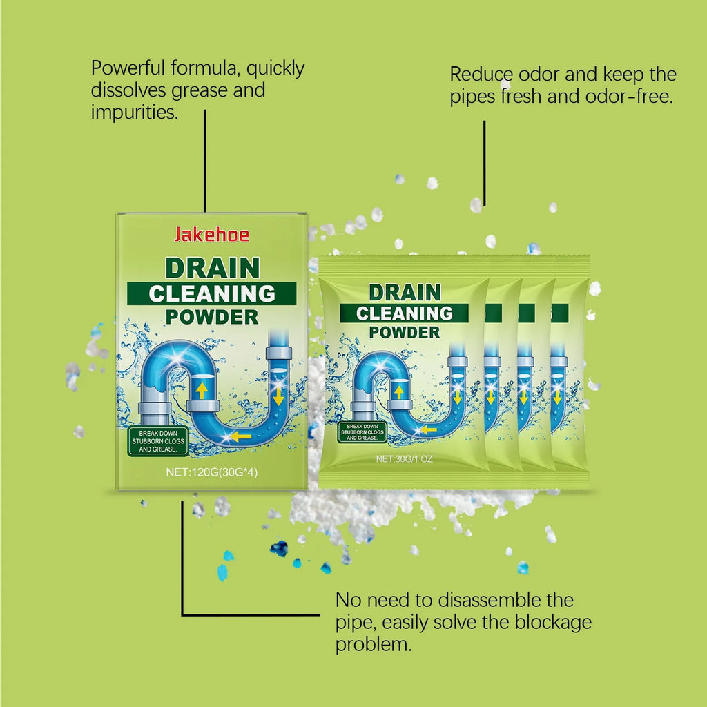 120g container of drain cleaning powder for sink and bath blockages