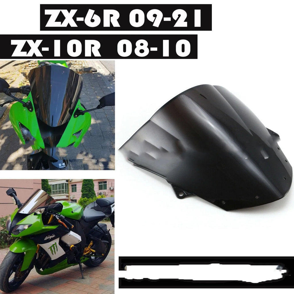 Kawasaki motorcycle replacement windscreen in blue tint for ZX-6R and ZX-10R models