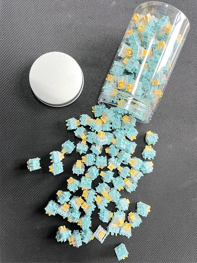 Tiger Mo Sea Salt Lemon PRO quiet tactile mechanical keyboard switches 36-piece pack
