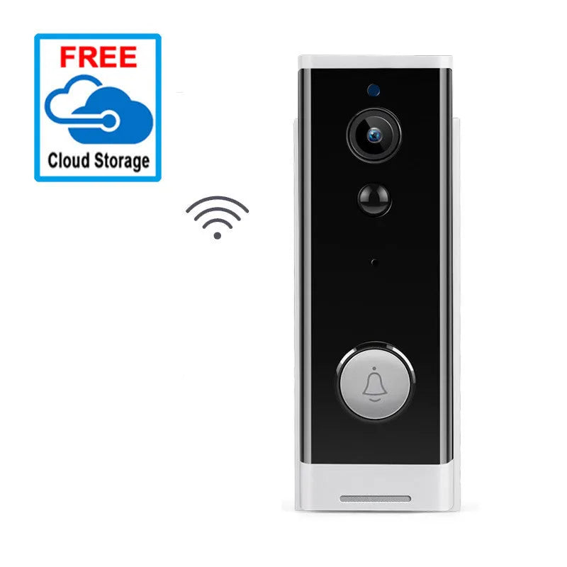 White wall-mounted network camera with 1080p resolution for mobile phone monitoring