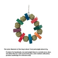 Hamster chew toy with straw balls on ring for small pets dental activity