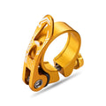 Aluminium alloy mountain bicycle seat post clamp in black, red, gold, or blue colour