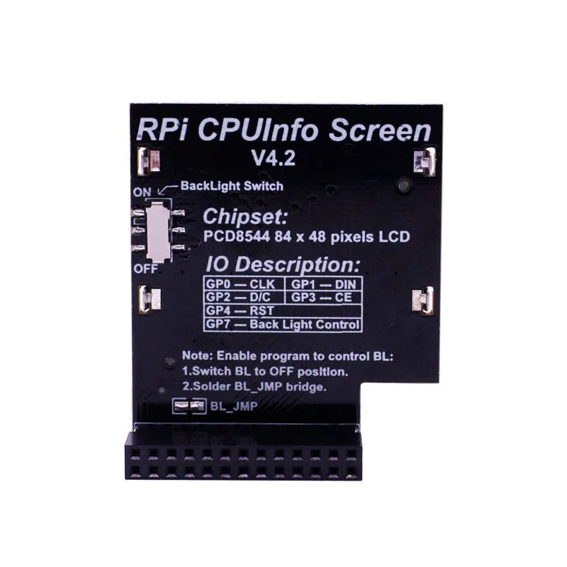 1.6 inch LCD display screen for Raspberry Pi with backlight switch