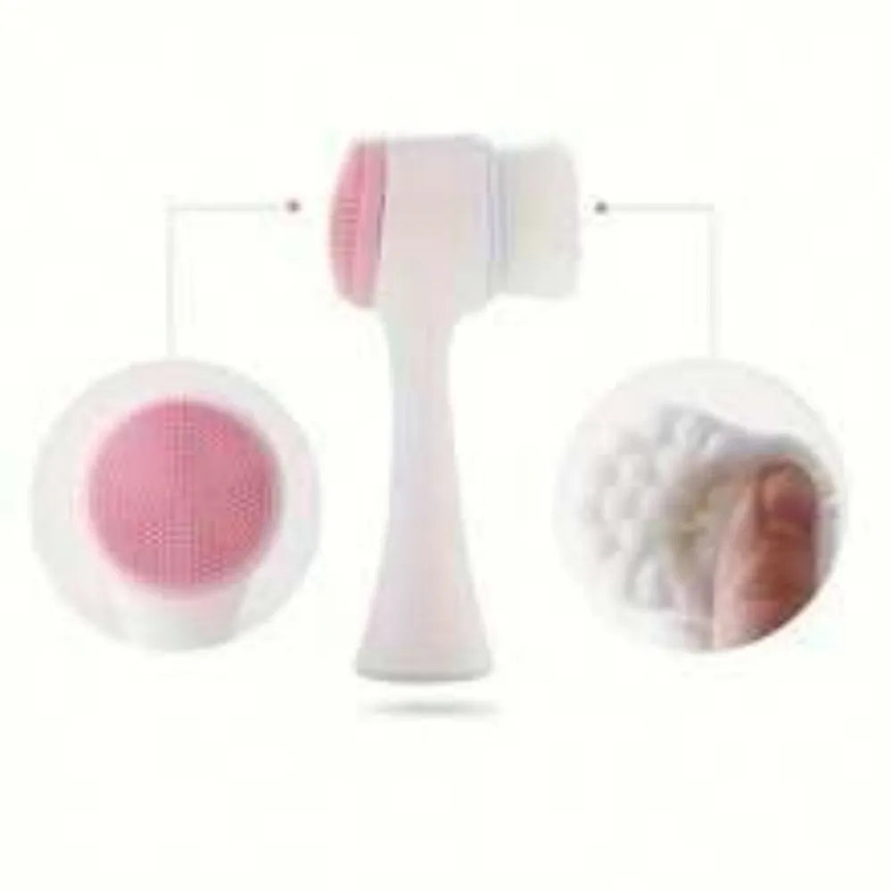 Blue and pink pet paw brushes with nylon bristles for cleaning dog and cat paws.